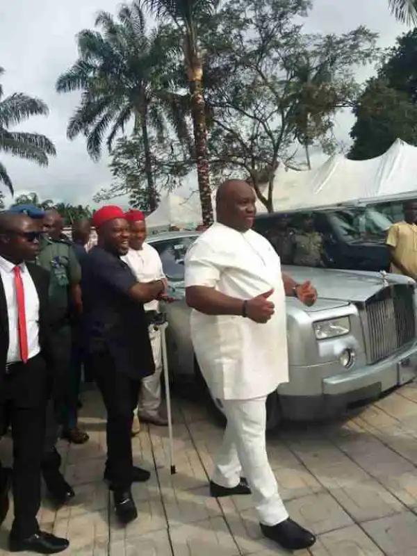 Ifeanyi Ubah Spotted With His Luxury Rolls Royce At A Wedding Event (Photos)